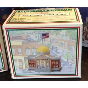 Hometown America Landmarks Village County Court House Lighted Switch Cord 1993